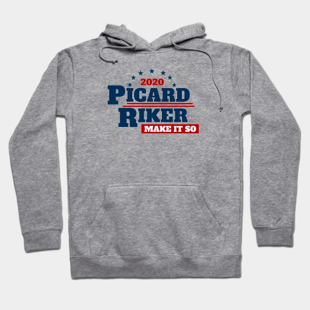 Picard 2020 Parody Campaign Sticker Hoodie by doctorheadly